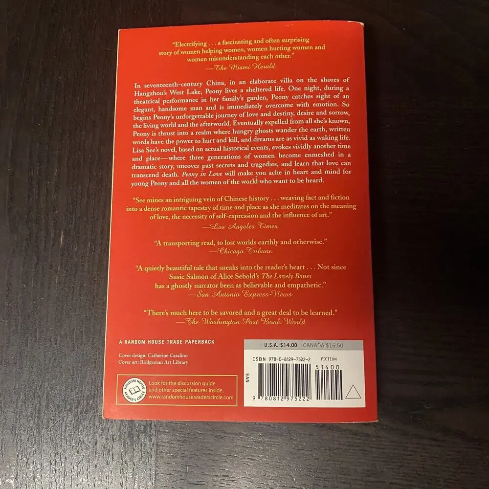 Peony in Love : A Novel by Lisa See (2008, Trade Paperback)
